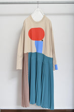 Load image into Gallery viewer, PLEATED TEE OP(PRINT)_BEG/Mi_B