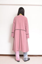 画像をギャラリービューアに読み込む, WOOL NO-COLLAR ROBE/PLUM