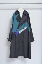 Load image into Gallery viewer, REMIX TRENCH COAT/NAV/01