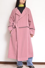 画像をギャラリービューアに読み込む, WOOL NO-COLLAR ROBE/PLUM
