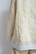 画像をギャラリービューアに読み込む, SWITCHING KNIT P/O(PRINT) 01/OFF WHITE_Mi