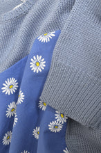 Load image into Gallery viewer, RIPPLE WAVE HEM KNIT P/O w/NECK PARTS(BLUE)