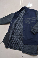 Load image into Gallery viewer, REMIX MELTON LAYER STADIUM JACKET(PRINT)/NAV/X/02