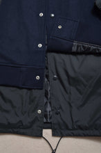Load image into Gallery viewer, REMIX MELTON LAYER STADIUM JACKET/NAV/01