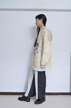 Load image into Gallery viewer, SWITCHING KNIT HOODIE(PRINT) 01/OFF WHITE_X