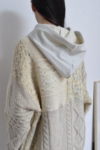 Load image into Gallery viewer, SWITCHING KNIT HOODIE(PRINT) 01/OFF WHITE_Mi