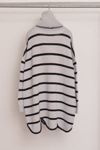 画像をギャラリービューアに読み込む, RIPPLE WAVE HEM KNIT P/O w/NECK PARTS(BORDER)