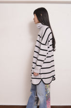 Load image into Gallery viewer, RIPPLE WAVE HEM KNIT P/O w/NECK PARTS_BORDER