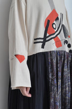 Load image into Gallery viewer, PLEATED TEE OP(PRINT)_BEG/X_B