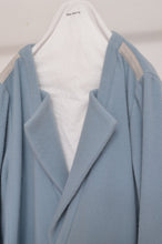 画像をギャラリービューアに読み込む, WOOL NO-COLLAR ROBE/MINT BLUE