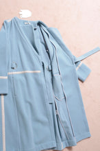 画像をギャラリービューアに読み込む, WOOL NO-COLLAR ROBE/MINT BLUE