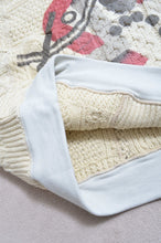 Load image into Gallery viewer, SWITCHING KNIT HOODIE(PRINT) 01/OFF WHITE_X