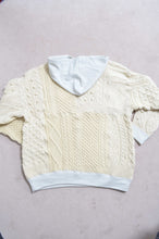 Load image into Gallery viewer, SWITCHING KNIT HOODIE(PRINT) 01/OFF WHITE_X