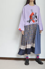 Load image into Gallery viewer, PLEATED TEE OP(PRINT)_PUR/X_A