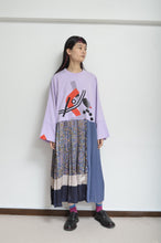 Load image into Gallery viewer, PLEATED TEE OP(PRINT)_PUR/X_A