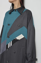 Load image into Gallery viewer, REMIX TRENCH COAT/NAV/02