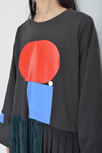 Load image into Gallery viewer, PLEATED TEE OP(PRINT)_CHA/Mi_B