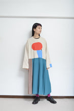 Load image into Gallery viewer, PLEATED TEE OP(PRINT)_BEG/Mi_B