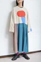 Load image into Gallery viewer, PLEATED TEE OP(PRINT)_BEG/Mi_B