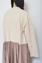 Load image into Gallery viewer, PLEATED TEE OP(PRINT)_BEG/Mi_B