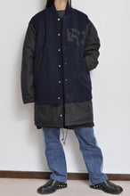 Load image into Gallery viewer, REMIX MELTON LAYER STADIUM JACKET/NAV/01