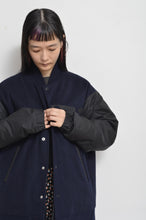 Load image into Gallery viewer, REMIX MELTON LAYER STADIUM JACKET/NAV/01