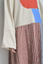 Load image into Gallery viewer, PLEATED TEE OP(PRINT)_BEG/Mi_A