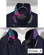 Load image into Gallery viewer, Flower charm pea coat / wool melton × sport
