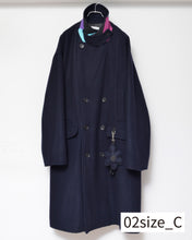 Load image into Gallery viewer, Flower charm pea coat / wool melton × sport
