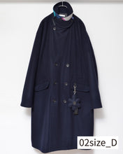 Load image into Gallery viewer, Flower charm pea coat / wool melton × sport
