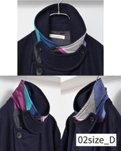 Load image into Gallery viewer, Flower charm pea coat / wool melton × sport
