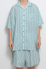 Load image into Gallery viewer, CHECK OPEN COLLAR S/S SH_BLUE CHECK/02 size
