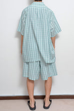 Load image into Gallery viewer, CHECK OPEN COLLAR S/S SH_BLUE CHECK/02 size
