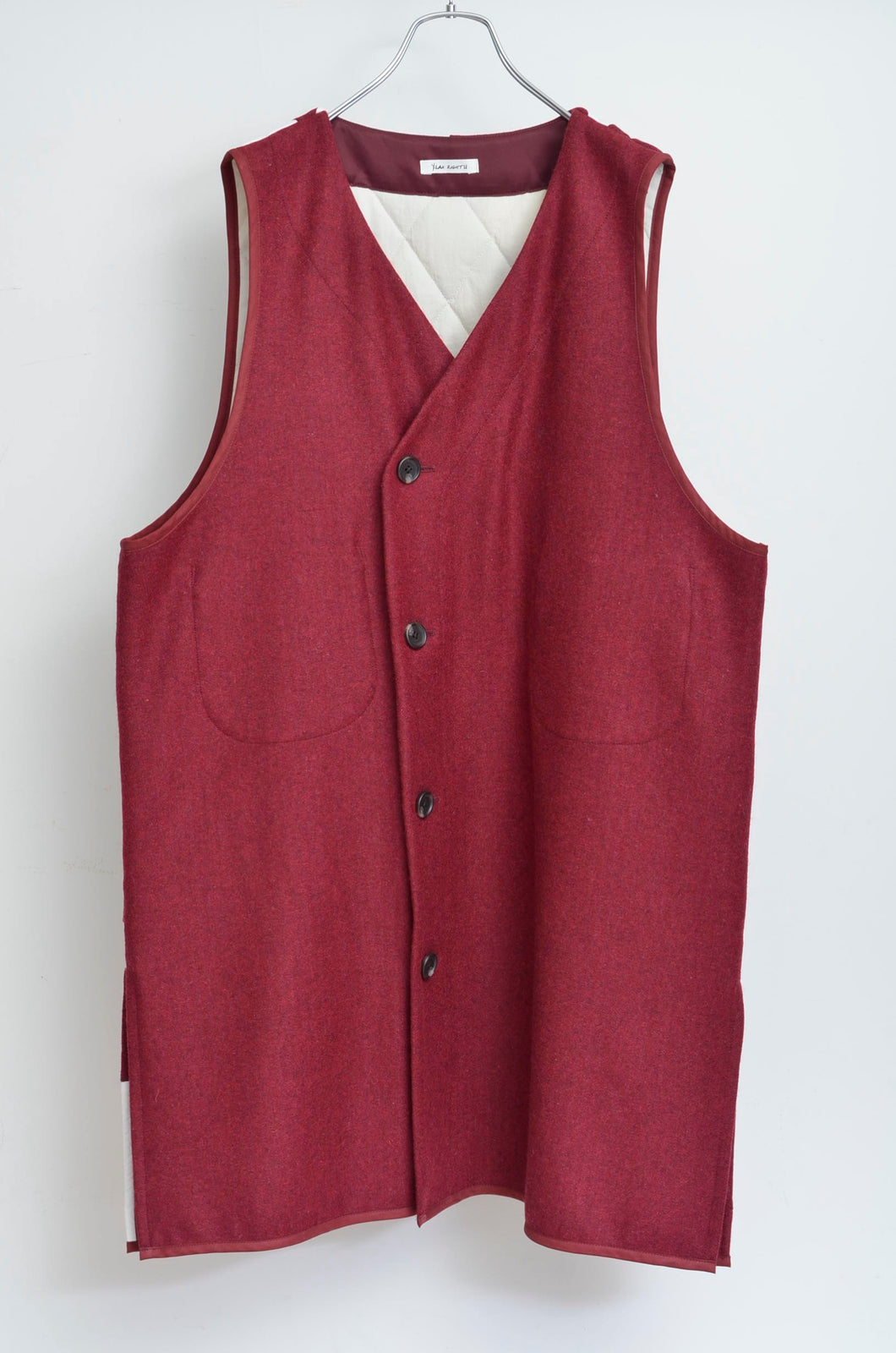 BGNDY SILK WOOL QUILTED PATCH LINER