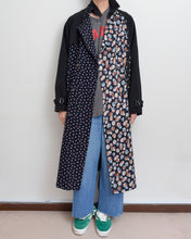 画像をギャラリービューアに読み込む, FLORAL TRENCH COAT/BLK/02 size A
