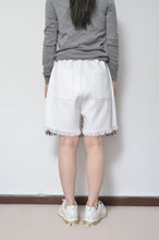 Load image into Gallery viewer, WHT FRINGE RUG SHORTS_02size
