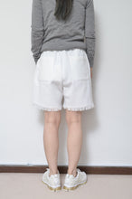 Load image into Gallery viewer, WHT FRINGE RUG SHORTS_01size
