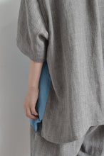 画像をギャラリービューアに読み込む, OPEN COLLAR SH_GRAY LINEN
