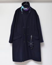 Load image into Gallery viewer, Flower charm pea coat / wool melton × sport
