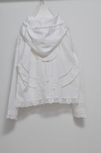 Load image into Gallery viewer, TABLE CLOTH ZIP-UP HOODIE/WHT/01 size_003
