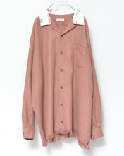 Load image into Gallery viewer, Tablecloth collar fringe shirt / bishu wool_A
