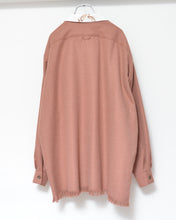 Load image into Gallery viewer, Tablecloth collar fringe shirt / bishu wool_A
