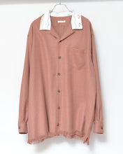 Load image into Gallery viewer, Tablecloth collar fringe shirt / bishu wool_B
