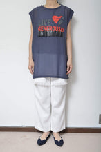 Load image into Gallery viewer, VOILLE FRINGE NO-SLEEVE T_NAV_02
