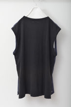 Load image into Gallery viewer, VOILLE FRINGE NO-SLEEVE T_NAV_01
