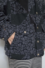 画像をギャラリービューアに読み込む, FLOWER LACE QUILTED WORK BLOUSON_BLACK
