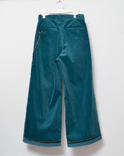 Load image into Gallery viewer, Deep tuck wide pants / corduroy / Deep green
