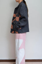 画像をギャラリービューアに読み込む, HERRINGBONE LINEN WOOL QUILTED WORK BLOUSON
