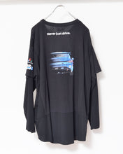 Load image into Gallery viewer, Fake layered T-shirt / BLACK_A
