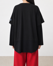 画像をギャラリービューアに読み込む, Fake layered T-shirt / BLACK_F
